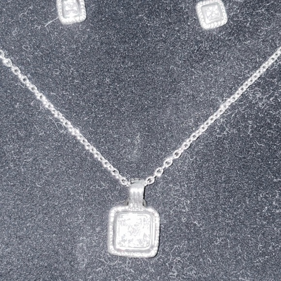 Silver Necklace and Earring Set - Picture 2 of 4